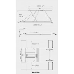 МОНОФАЗЕН НОЖИЧЕН ПОДЕМНИК RockForce  3 ТОНА , H30M