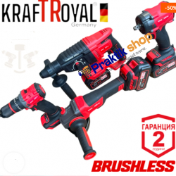 Безчетков комплект / Акумулаторен перфоратор, ъглошлайф 125ММ, гайковерт и винтоверт 18V с 3 бр. батерии 5AH в куфар и зарядно Безчетков комплект / Акумулаторен перфоратор, ъглошлайф 125ММ, гайковерт и винтоверт 18V с 3 бр. батерии 5AH в куфар и зарядно