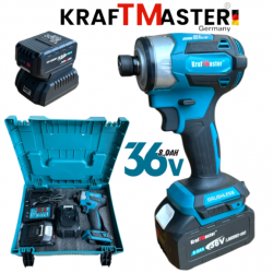Ударен Винтоверт Импакт 36V 8,0AH KRAFT MASTER 850Nm 2 Батерии