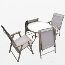 Градински комплект Маса и 4 Стола сгъваеми 5 части