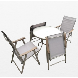 Градински комплект Маса и 4 Стола сгъваеми 5 части