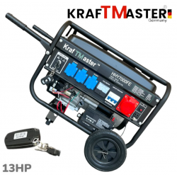 Четиритактов Генератор с Колела и Дистанционно 7.5kW KRAFT MASTER 13к.с 220V 380V 12V