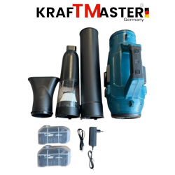 Акумулаторна Прахосмукачка и Духалка 2В1 KRAFT MASTER 48V 12AH 2 БАТЕРИИ