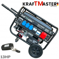 Четиритактов Генератор с Колела и Дистанционно 7.5kW KRAFT MASTER 13к.с 220V 380V 12V