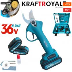 Безжична Градинска Акумулаторна Ножица 36V 8,0AH KRAFTROYAL
