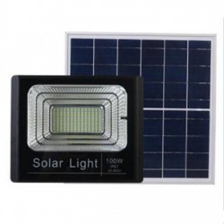 100W LED Прожектор за външен монтаж + Соларен панел  + Дистанционно