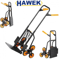 Количка за Стълби HAWEK HW-9034 Сгъваема Транспортна Количка с 6 колела Товароносимост 200кг