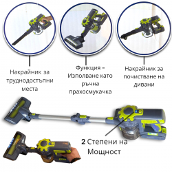 Акумулаторна Прахосмукачка GRENTO 22V с LED Осветление Акумулаторна Прахосмукачка GRENTO 22V с LED Осветление