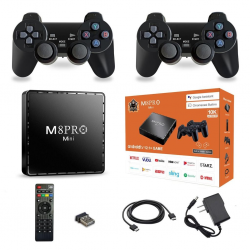 Конзола M8 Pro TV Game Box 4K HDMI 2.4G с Два Джойстика и дистанционно над 33 000 игри Конзола M8 Pro TV Game Box 4K HDMI 2.4G с Два Джойстика и дистанционно над 33 000 игри