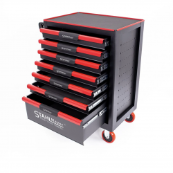 ШКАФ КОЛИЧКА ЗА ИНСТРУМЕНТИ със 7 ЧЕКМЕДЖЕТА STAHLMAYER – RED LINE ШКАФ КОЛИЧКА ЗА ИНСТРУМЕНТИ със 7 ЧЕКМЕДЖЕТА STAHLMAYER – RED LINE