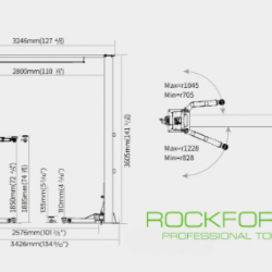 ПОДЕМНИК ДВУКОЛОНЕН ЕЛЕКТРОХИДРАВЛИЧЕН 4 ТОНА с горна синхронизация 110 – 1885мм ROCKFORCE ПОДЕМНИК ДВУКОЛОНЕН ЕЛЕКТРОХИДРАВЛИЧЕН 4 ТОНА с горна синхронизация 110 – 1885мм ROCKFORCE