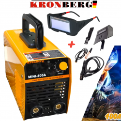 ЕЛЕКТРОЖЕН ИНВЕРТОРЕН 400А С ДИСПЛЕЙ KRONBERG IGBN INVERTER до 5мм Заваряване Заваръчен Апарат + Соларни Очила за Заваряване 2025г.