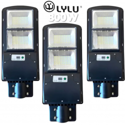 Улична Соларна LED Лампа със сензор LYLU 800W Прожектор 3 броя