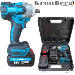 Акумулаторен Гайковерт Ударен Комбиниран Импакт 36V 10AH 850Nm KRONBERG 2 Батерии Зарядно Устройство и Куфар