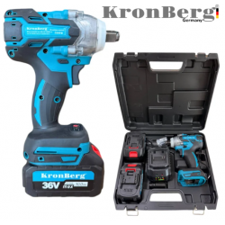 Акумулаторен Гайковерт Ударен Комбиниран Импакт 36V 10AH 850Nm KRONBERG 2 Батерии Зарядно Устройство и Куфар