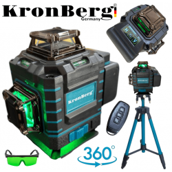 4D Лазерен Нивелир с 360 Градуса16 линии LCD Дисплей KRONBERG със стойка