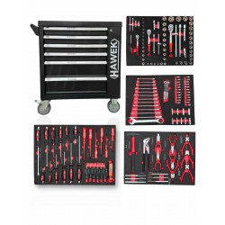 Шкаф с инструменти HAWEK , 6 чекмеджета 4 пълни HW-2055