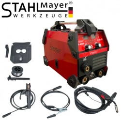 Телоподаващо Инверторен Електрожен 2в1 STAHLMAYER RED + Соларна Маска Шлем Апарат Телоподаващ