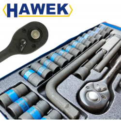 ГЕДОРЕ С УДАРНИ ВЛОЖКИ 24 ЧАСТИ 1/2 ДО 24 ММ HAWEK