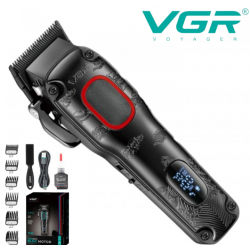 Професионална Машинка за Подстригване VGR V-016 за Коса и Брада Метален Корпус BLDC Мотор Машинка