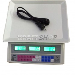 Електронен кантар до 40кг с пластмасова тарелка Електронен кантар до 40кг с пластмасова тарелка