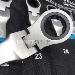 ПЪЛЕН КОМПЛЕКТ Немски Тресчотни ключове 22ч KrafTWelle  6-32мм с чупещо рамо ПЪЛЕН КОМПЛЕКТ Немски Тресчотни ключове 22ч KrafTWelle  6-32мм с чупещо рамо