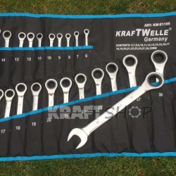 ПЪЛЕН КОМПЛЕКТ Немски Тресчотни ключове 22ч KrafTWelle 6-32мм