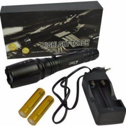 Мощен акумулаторен зомиращ LED фенер ZOOM T6-1000L  Мощен акумулаторен зомиращ LED фенер ZOOM T6-1000L