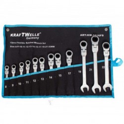 Звездогаечни тресчотни ключове  8-22мм KrafTWelle с чупещо рамо