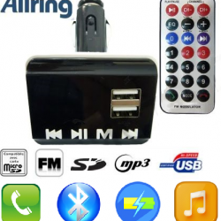 Bluetooth FM трансмитер със зарядно устройство за кола - USB SD