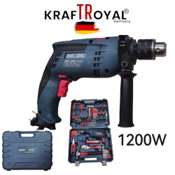 Пробивна бормашина KraftRoyal 1200w. + 111 части Куфар с инструменти