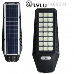 Улична Соларна LED Лампа 2000W LYLU 24 секция прожектор със сензор движение