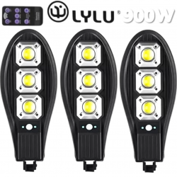 Соларна LED Лампа 900W LYLU Прожектор 3 броя с дистанционно