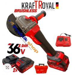 Акумулаторен ъглошлайф 36V 8Ah 125 мм KraftRoyal Red