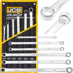 Дълги прави звездогаечни ключове JCB XL – комплект 6 бр. (8–21 мм)