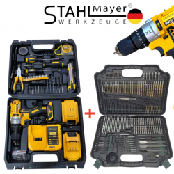 Винтоверт Акумулаторен Безчетков 36V 8,0AH STAHLMAYER + Битове Свредла Накрайници Комплект 246 части ПРОМО Винтоверт Акумулаторен Безчетков 36V 8,0AH STAHLMAYER + Битове Свредла Накрайници Комплект 246 части ПРОМО