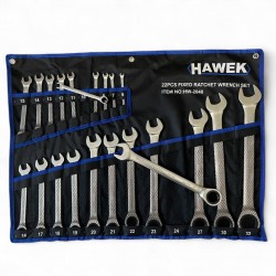 ЗВЕЗДОГАЕЧНИ ТРЕСЧОТНИ КЛЮЧОВЕ 6-32 ММ 22 ЧАСТИ HAWEK