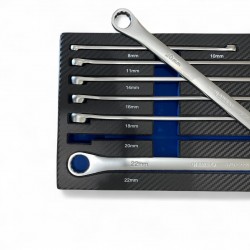 КОМПЛЕКТ КЛЮЧОВЕ ДЪЛГИ ПРАВИ ЗВЕЗДИ  ( УДЪЛЖЕНИ)   8 - 24 ММ 7 ЧАСТИ HAWEK