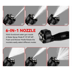 Водоструйка Безчеткова Акумулаторна 6в1 36V 8,0AH KRAFTROYAL 200bar 3500W с Дисплей Пръскачка с 6 накрайника 2 Батерии Водоструйка Безчеткова Акумулаторна 6в1 36V 8,0AH KRAFTROYAL 200bar 3500W с Дисплей Пръскачка с 6 накрайника 2 Батерии