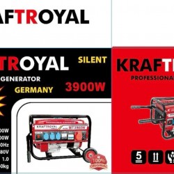 Генератор за Ток 3,9кW KRAFT ROYAL Четиритактов Агрегат с Колела Генератор за Ток 3,9кW KRAFT ROYAL Четиритактов Агрегат с Колела