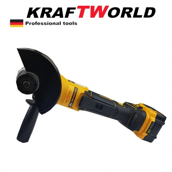 Акумулаторен ъглошлайф KraftWorld 36V 8,0 Ah + 2 батерии зарядно и куфар Акумулаторен ъглошлайф KraftWorld 36V 8,0 Ah + 2 батерии зарядно и куфар