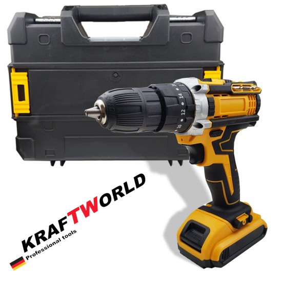 Акумулаторен безчетков ударен винтоверт KRAFT WORLD 36V, 5Ah YJ-1837 Акумулаторен безчетков ударен винтоверт KRAFT WORLD 36V, 5Ah YJ-1837