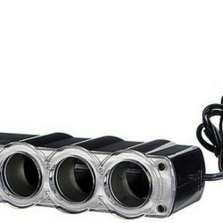 Разклонител на запалка за кола с три гнезда 12v/24v + USB 5v 