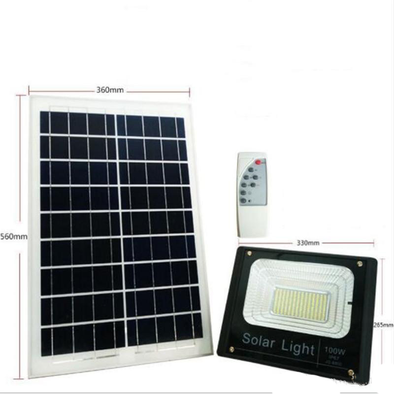 100W LED Прожектор за външен монтаж + Соларен панел + Дистанционно 100W LED Прожектор за външен монтаж + Соларен панел + Дистанционно