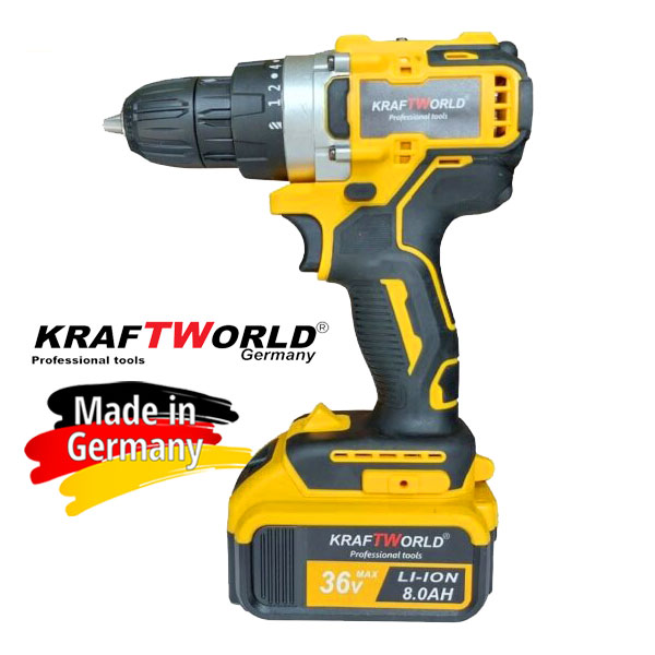Ударен Винтоверт и Безчетков Ъглошлайф KRAFT WORLD 36V 8Ah Немски Акумулаторни Ударен Винтоверт и Безчетков Ъглошлайф KRAFT WORLD 36V 8Ah