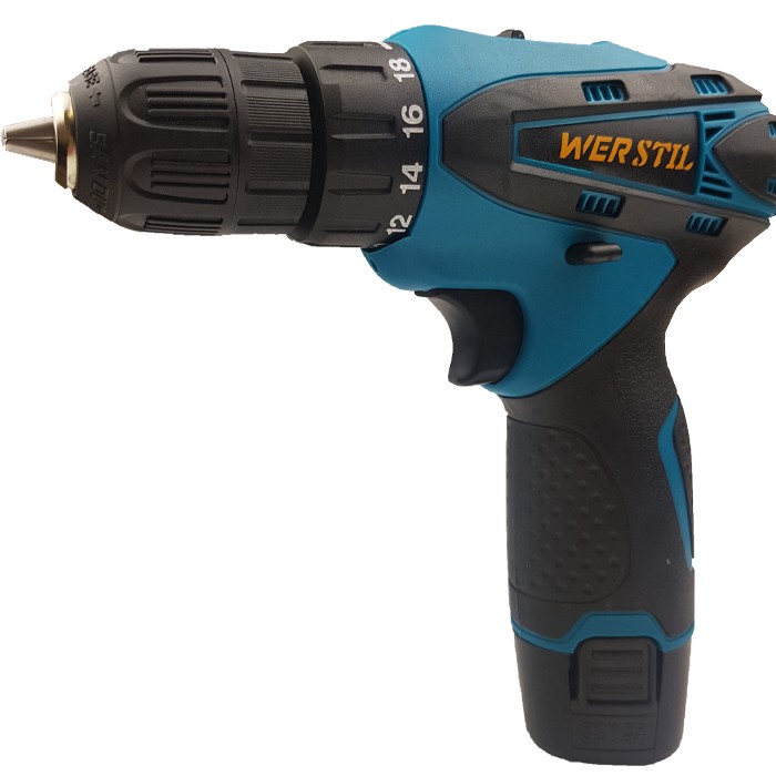 Акумулаторен винтоверт WERSTIL 12V + вложки и удължение Акумулаторен винтоверт WERSTIL 12V + вложки и удължение